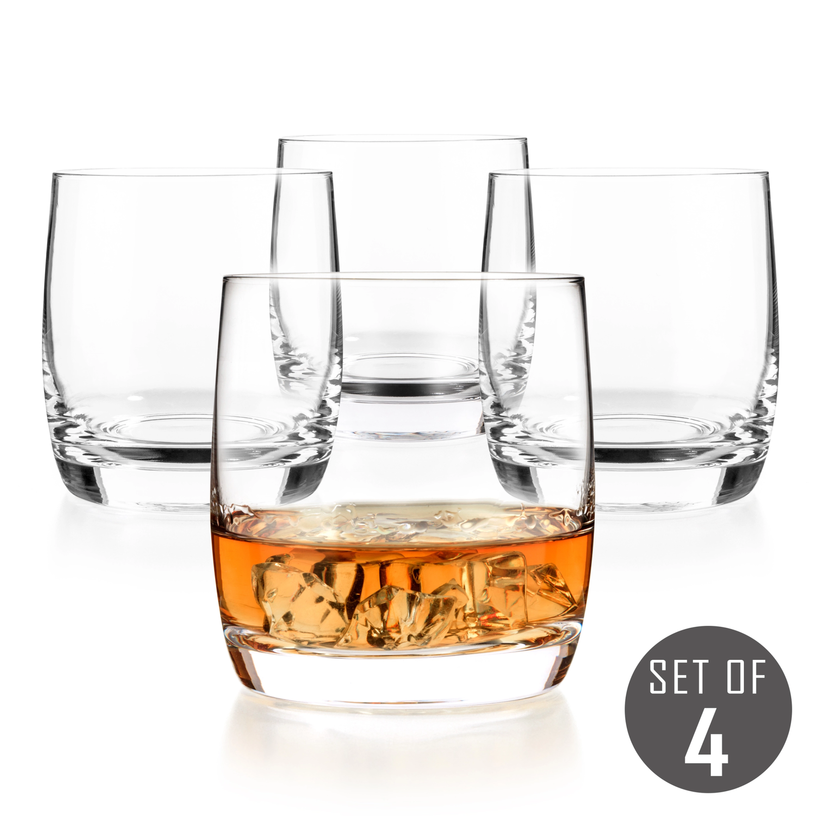 Crystal Glass Scotch and Whiskey - Set of 4