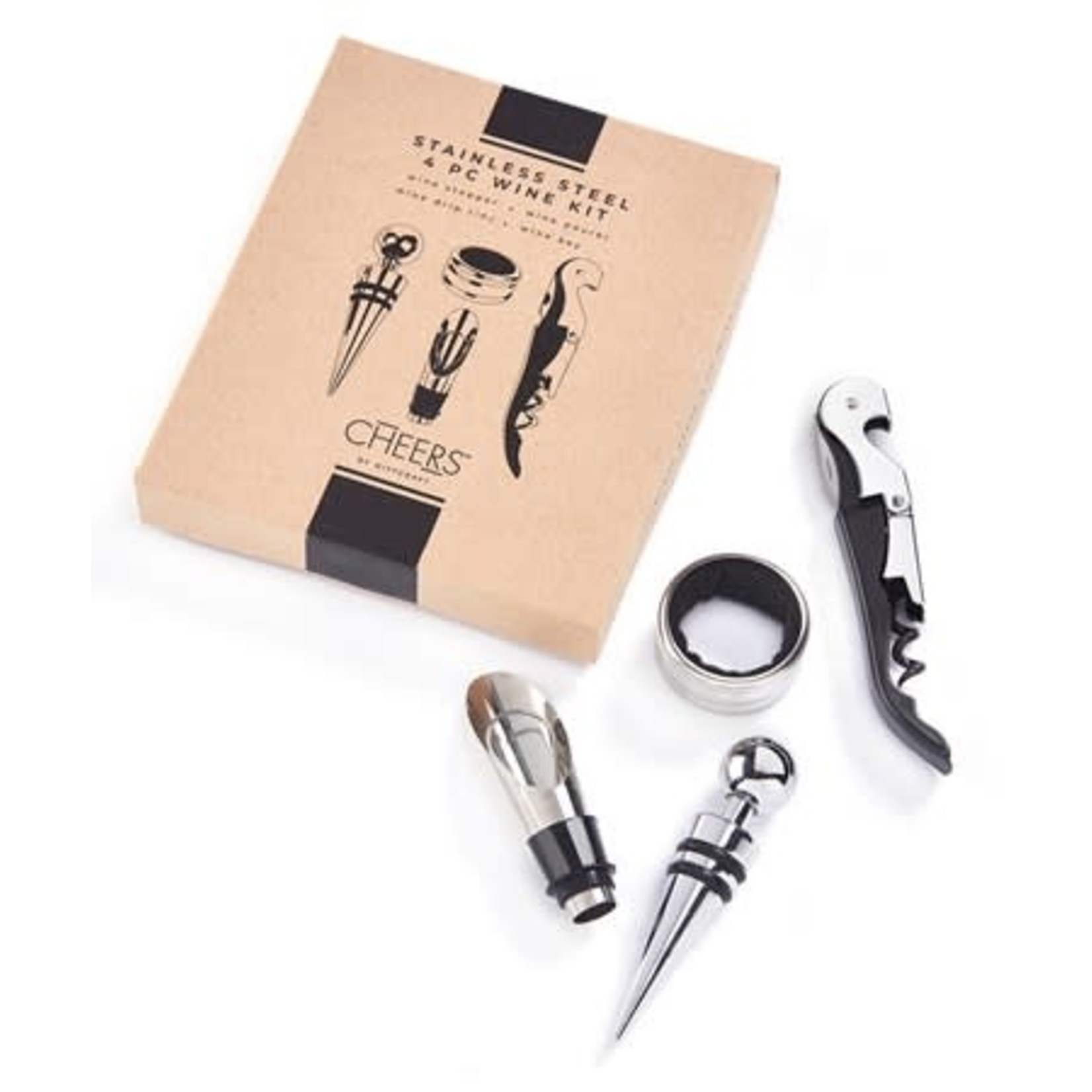 Stainless Steel Wine Tools w Giftbox