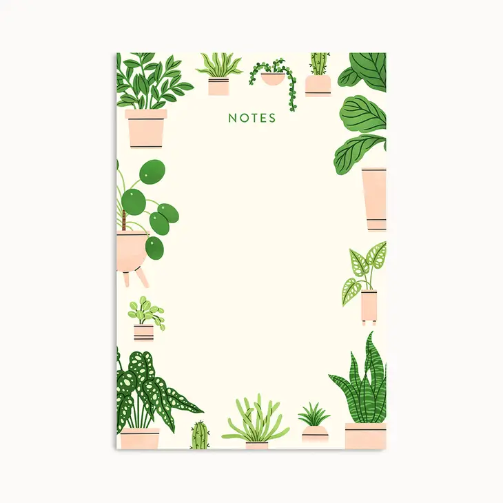 Houseplants Notepad Copper Alley Gift Boutique