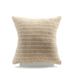 Handwoven Beige Pillow w Stripes