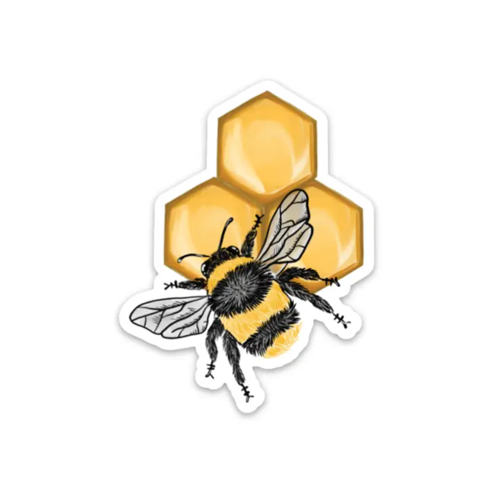 Sticker - Bee & Honeycomb
