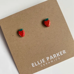 Strawberry Ceramic Stud Earrings