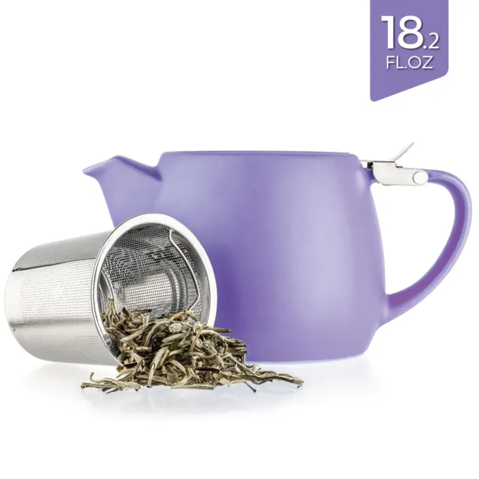 Violet Porcelain Teapot w Infuser - 18.2oz