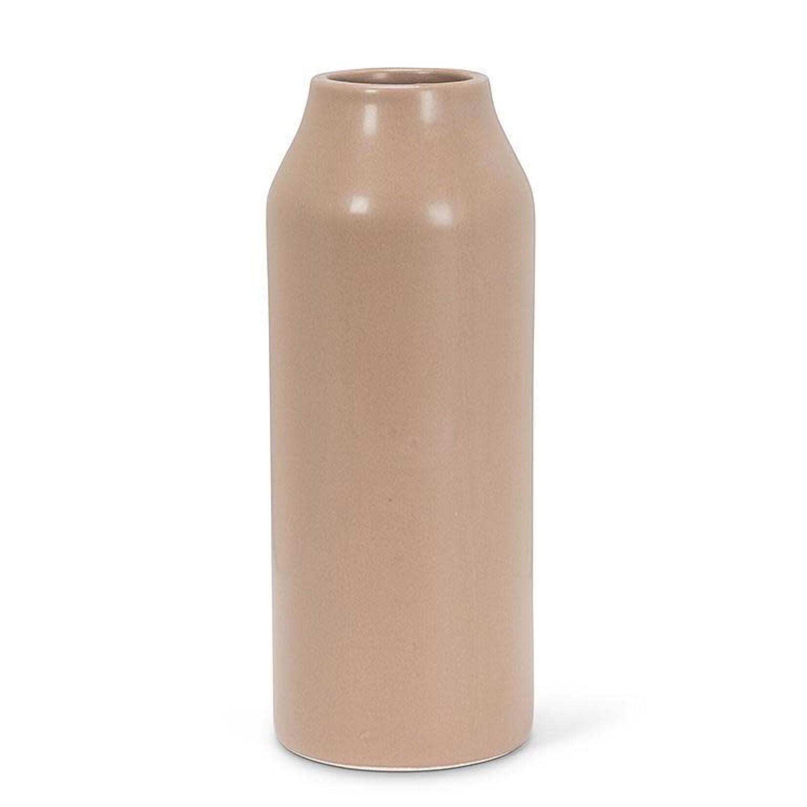 Matte Taupe Ceramic Vase