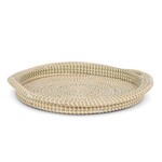 Round Seagrass Tray w Handles