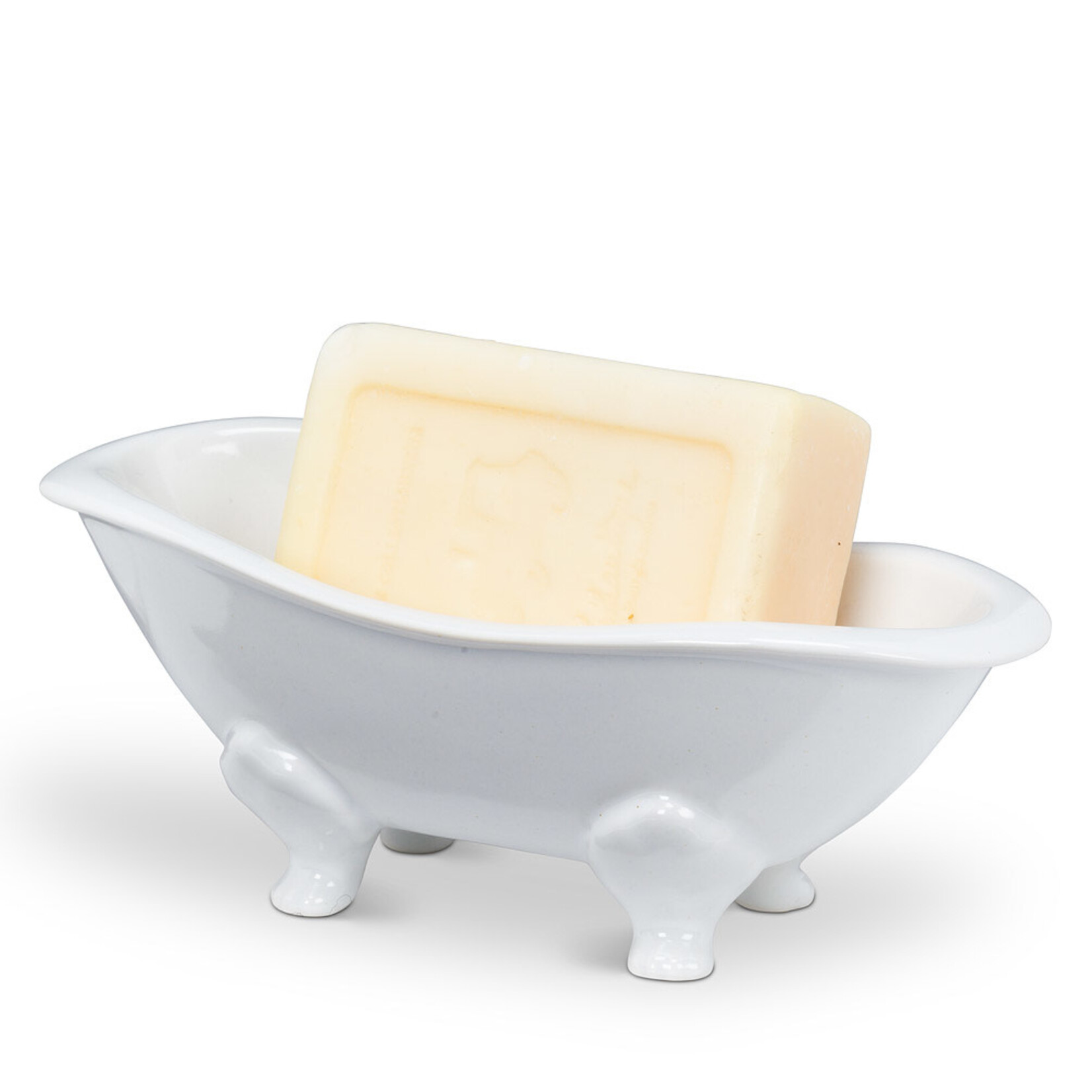 White Clawfoot Bathtub Soap Dish