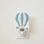 Fused Glass Blue Hot Air Balloon Night Light