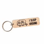 I Sleep Around Keychain