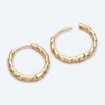 Gold Chain Huggie Hoop Earrings