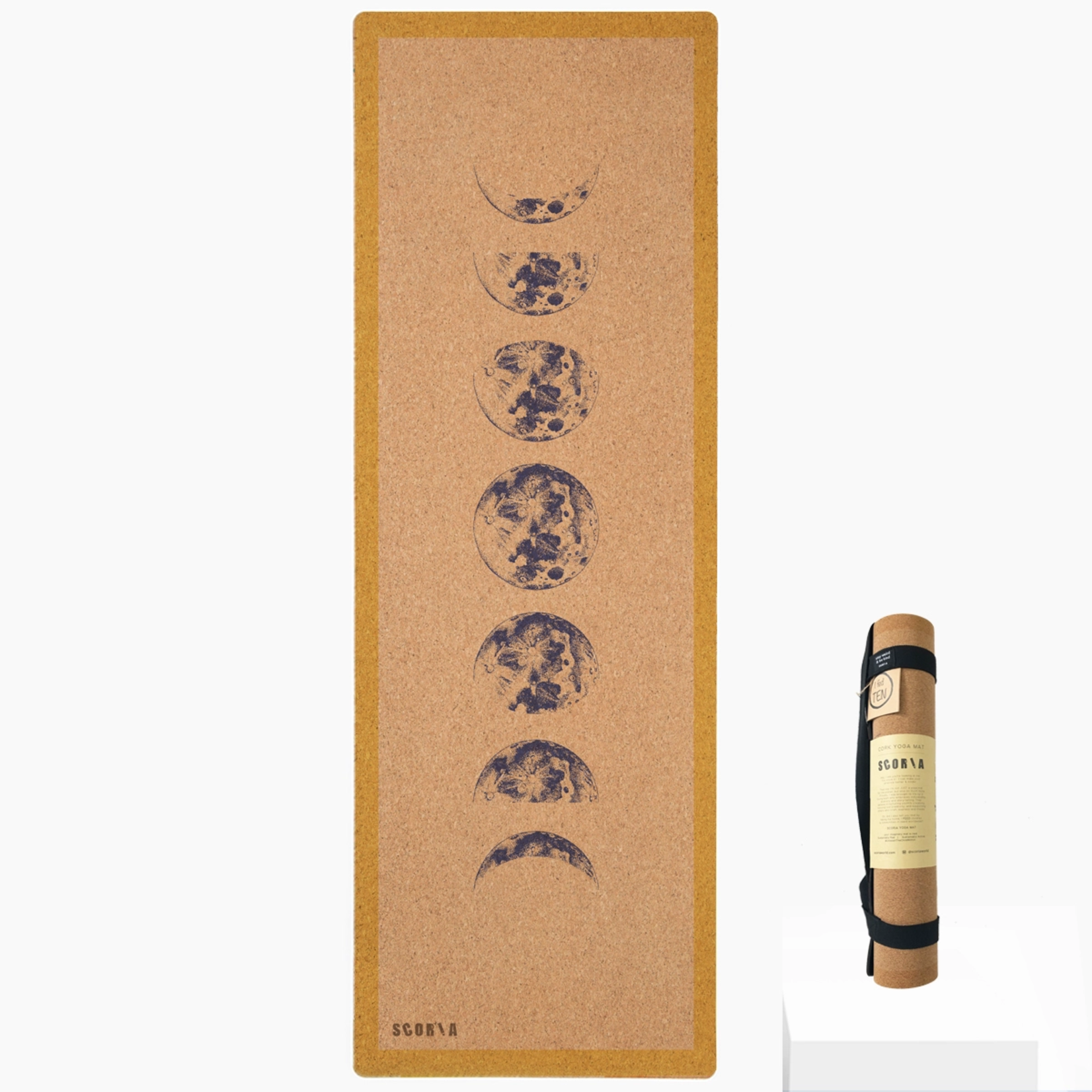 Moon Phases Cork Yoga Mat - 4.5mm