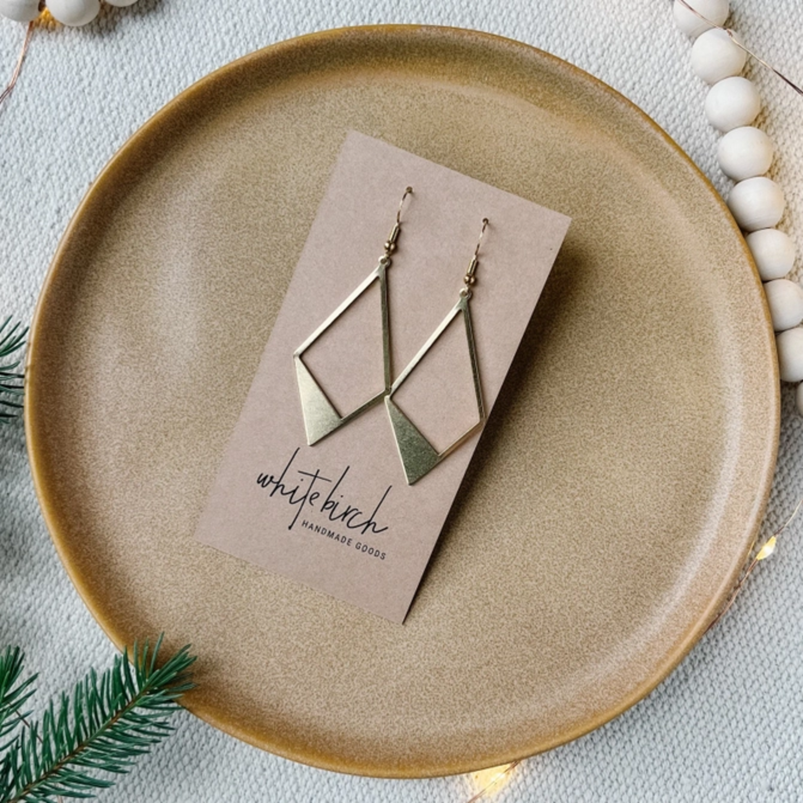 Gold Cut-Out Diamond Earrings