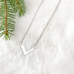 Silver Chevron Necklace