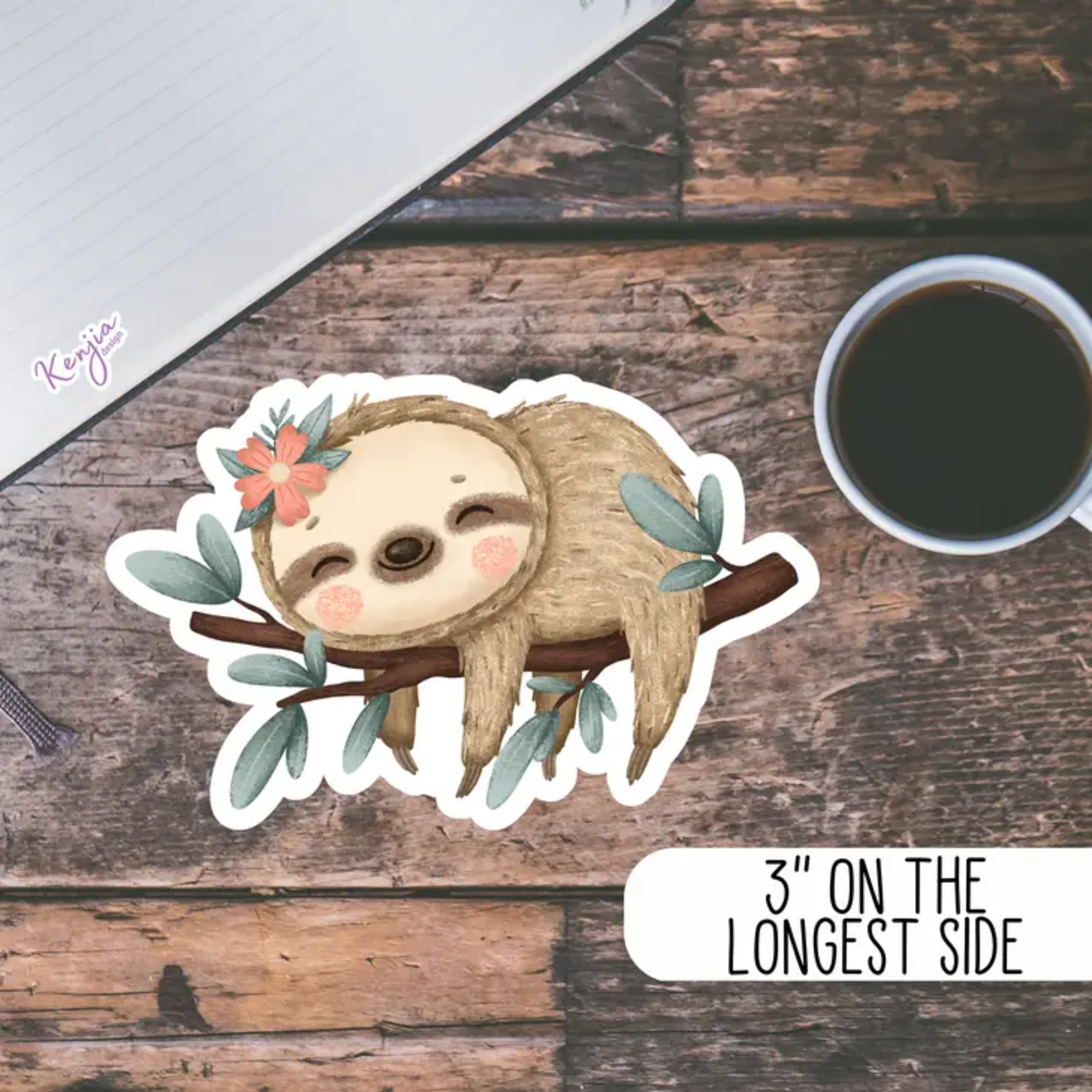 Sleeping Sloth Sticker