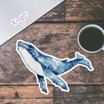 Watercolour Whale Sticker
