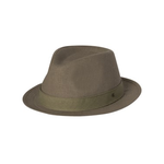 Hat Olive Linen Fedora - OS