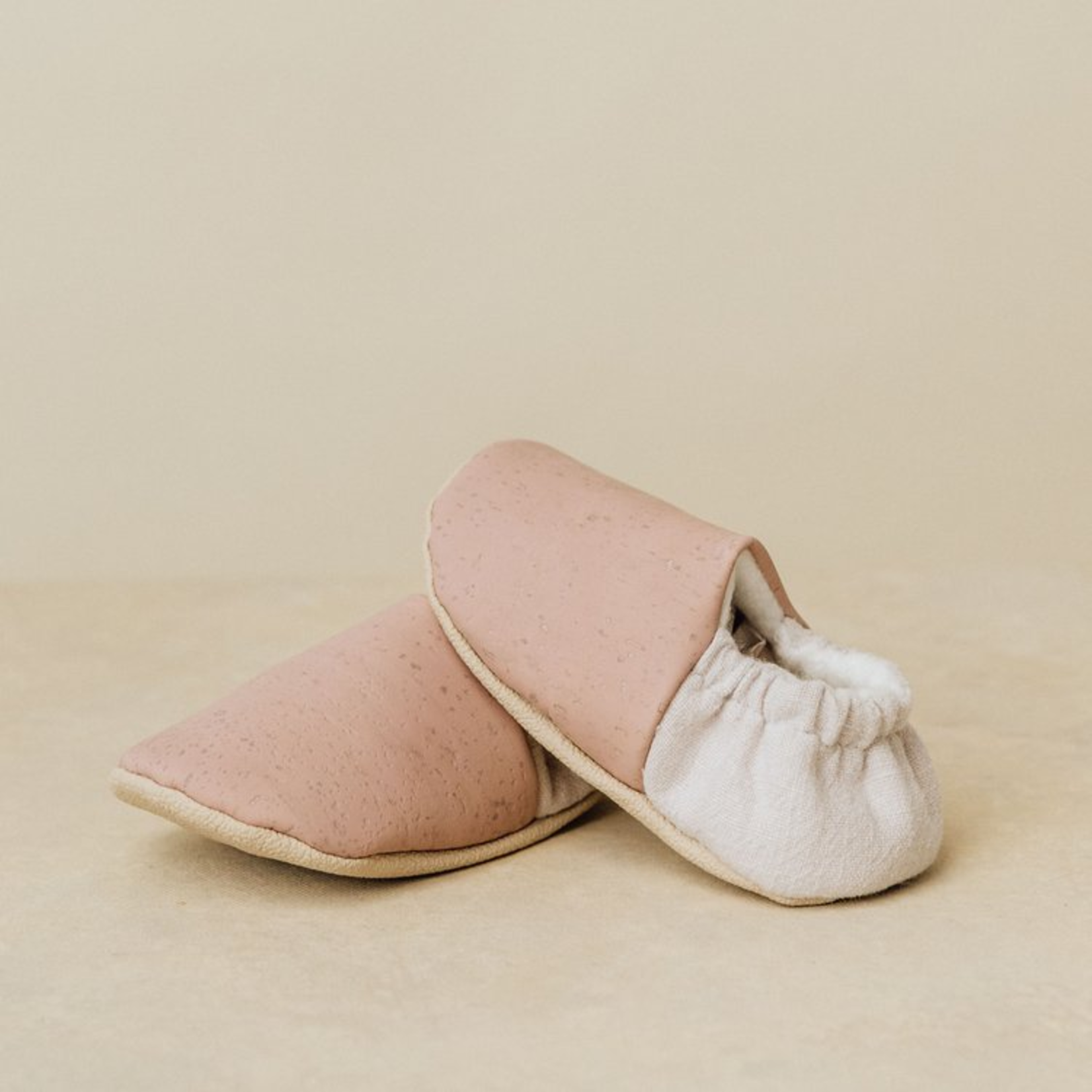 Light Grey & Pink Cork Slipper