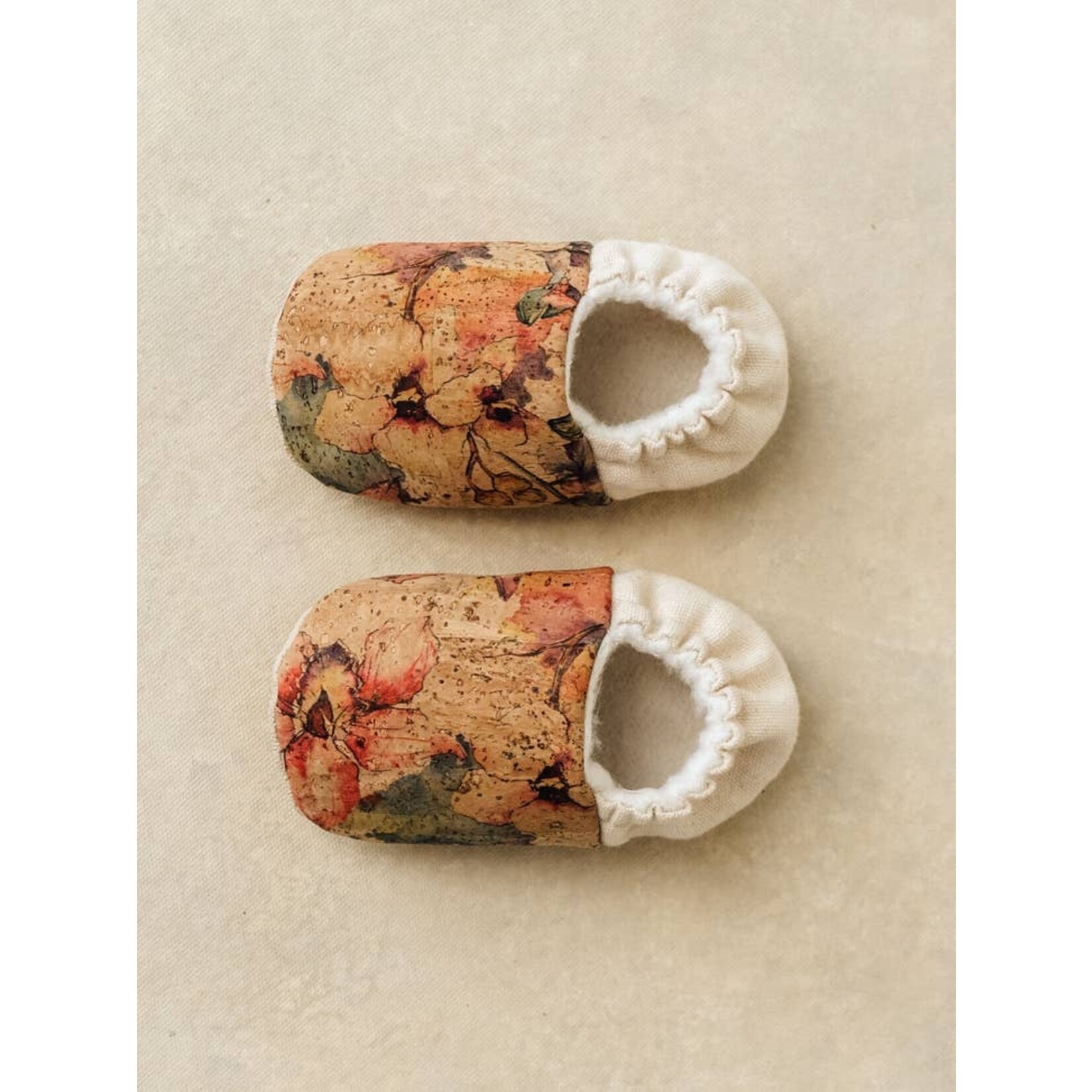 Cream & Watercolour Cork Slipper