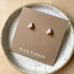 Lilac Ceramic Teardrop Stud Earrings