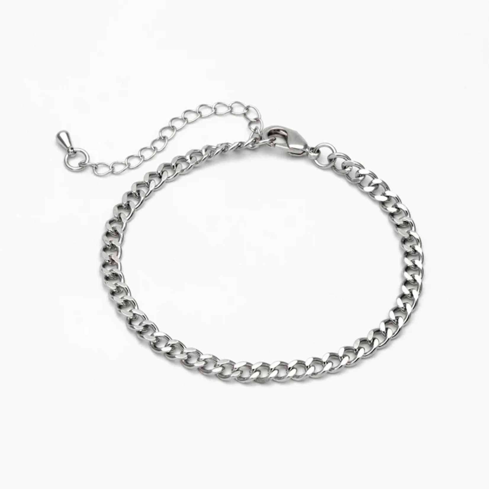 Silver Curb Chain Bracelet