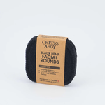 Cheeks Ahoy Reusable Facial Rounds - Black Hemp