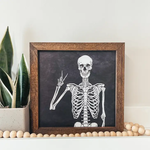 Framed Skeleton Sign