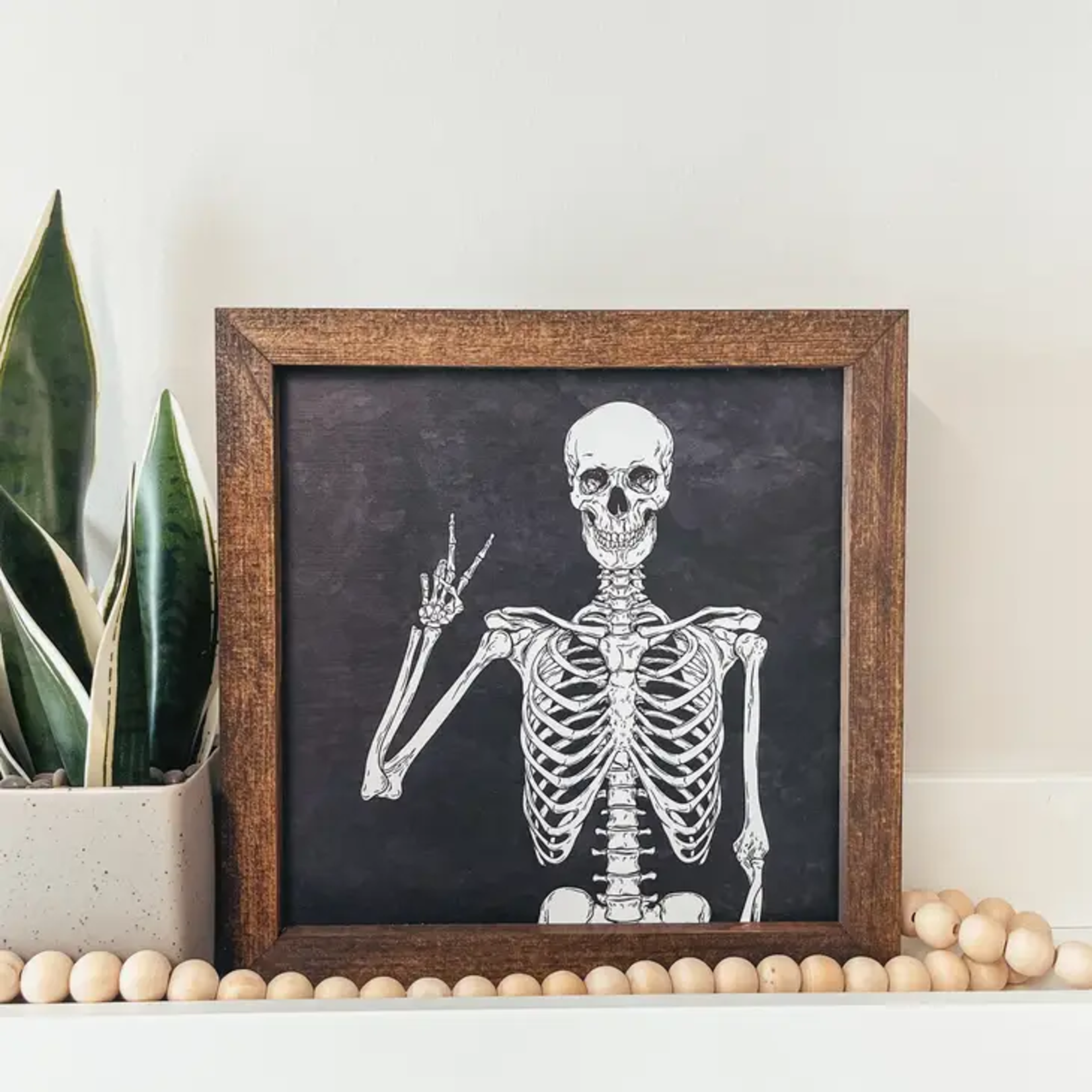 Framed Skeleton Sign