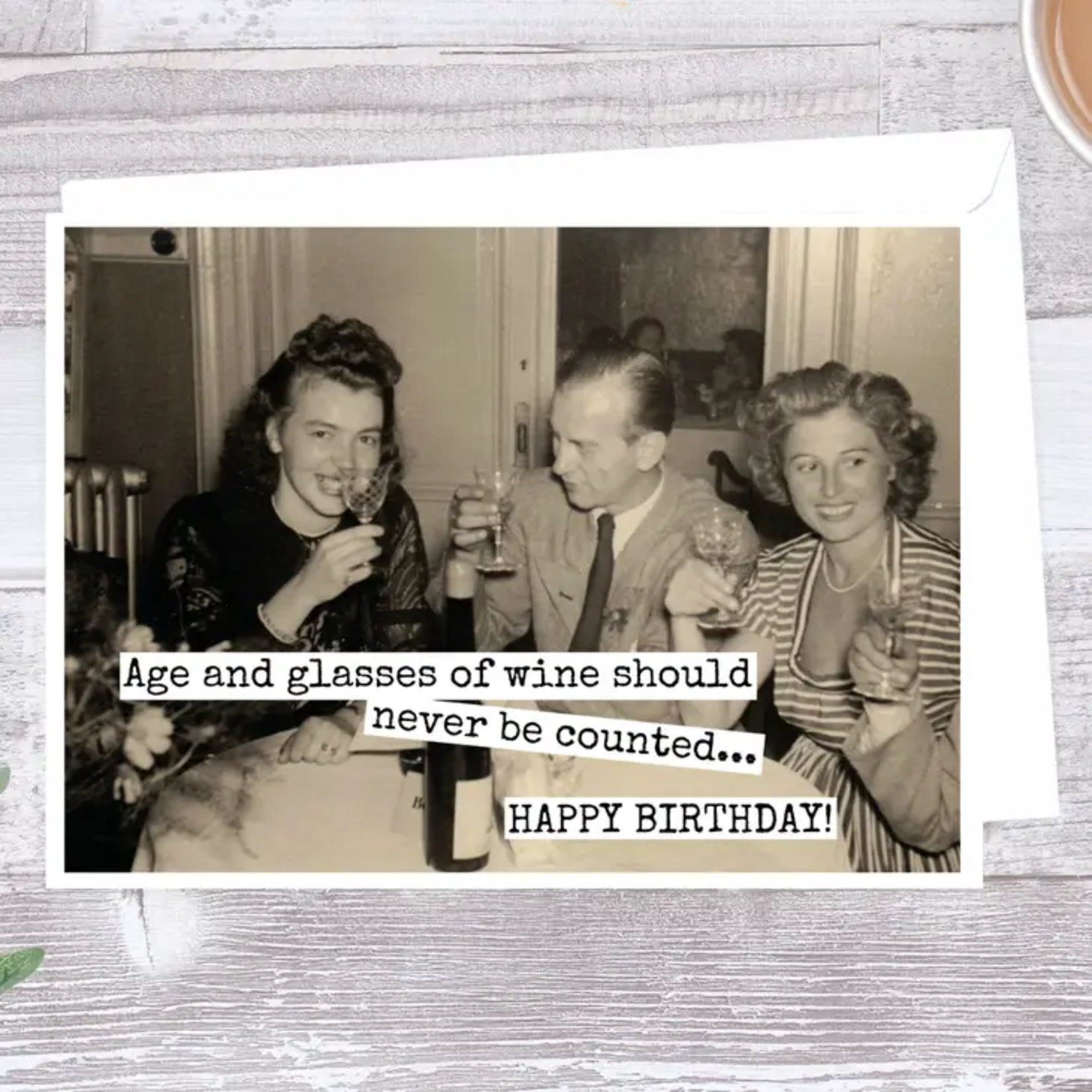 Ages And Glasses of Wine Card