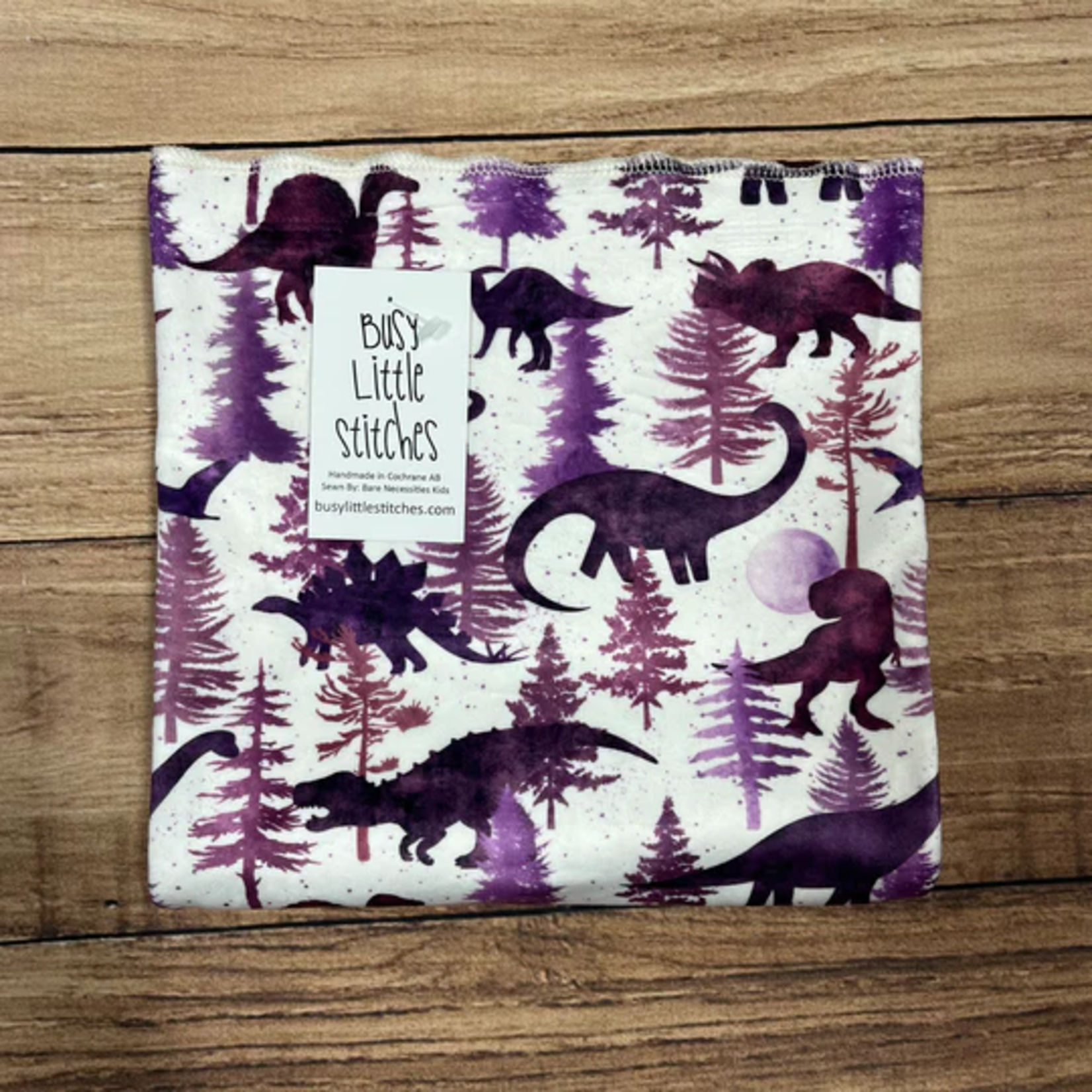 Purple Dinosaur Forest Baby Blanket
