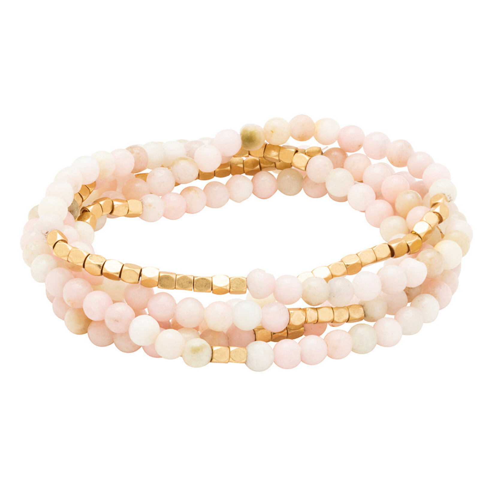 Wrap Bracelet/Necklace Pink Opal - Stone of Renewal