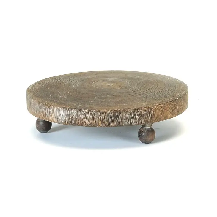 Round Wood Display Copper Alley Gift Boutique