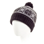 Two-Toned Wool Knit Beanie - Black