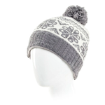Two-Toned Wool Knit Beanie - Grey