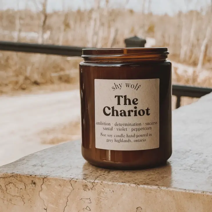 Soy Candle Chariot Tarot Copper Alley Gift Boutique