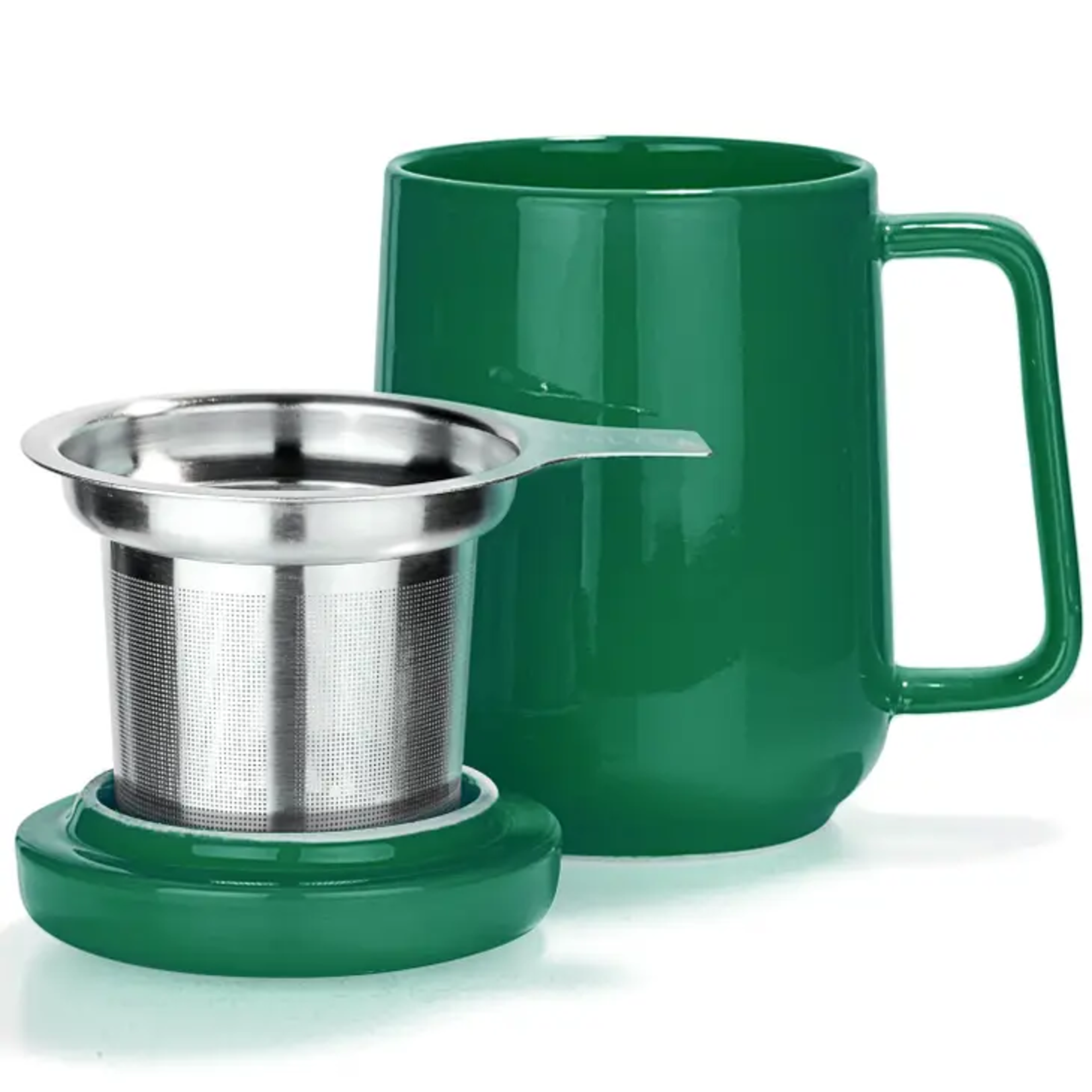 Green Porcelain Mug w Infuser - 19oz