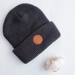 Charcoal Waffle Knit Beanie Toque