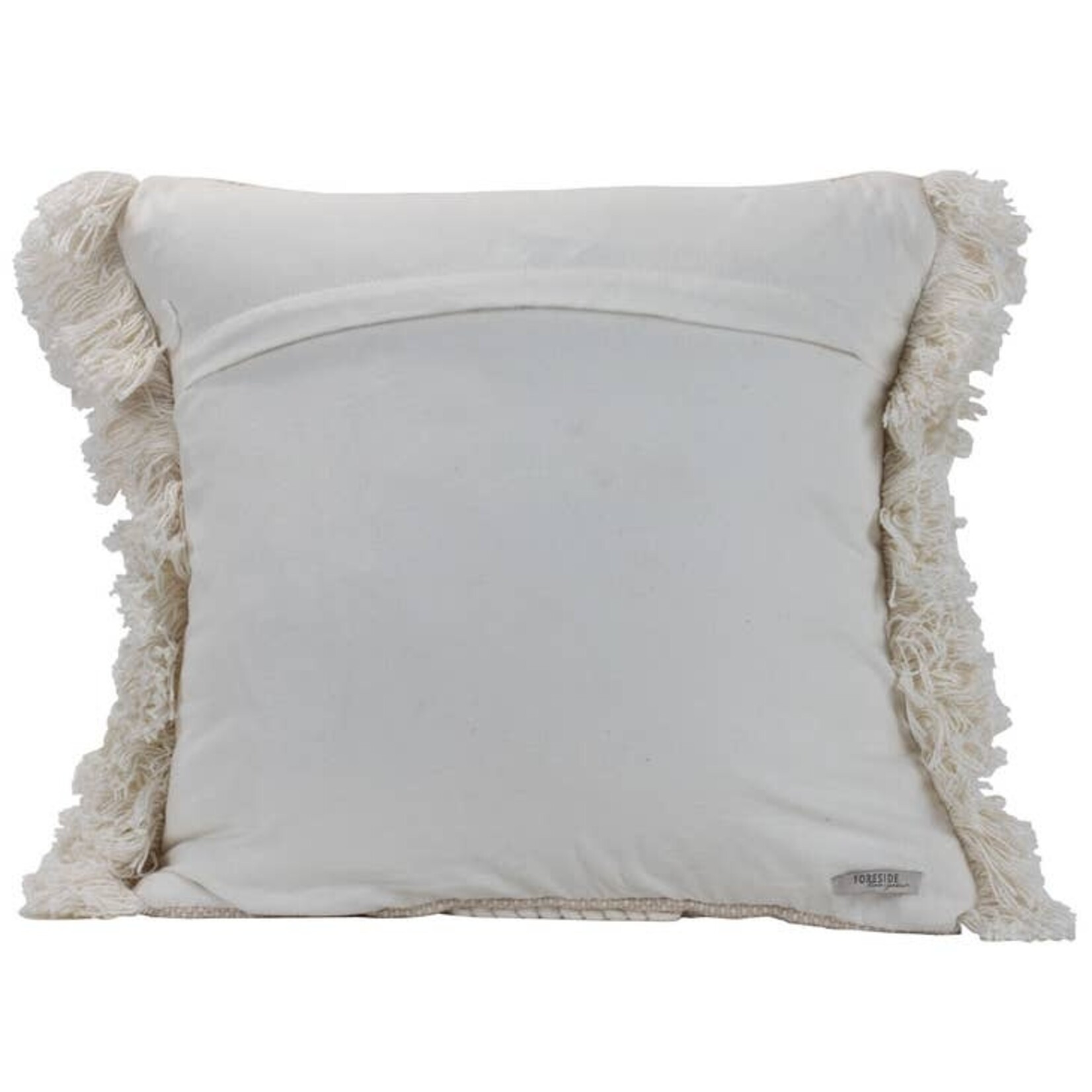 Handwoven Pillow Two-tone w Fringe - 18x18
