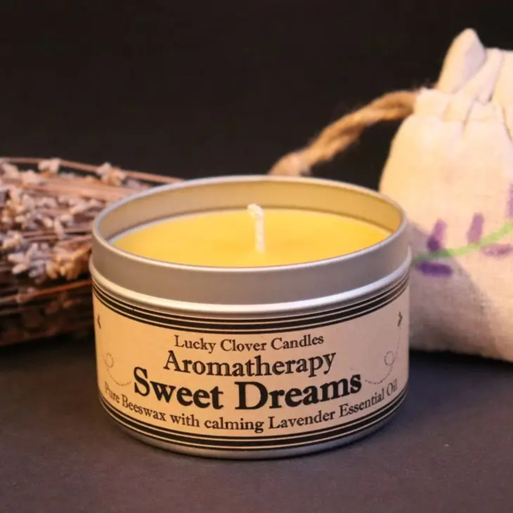 Sweet Dreams Beeswax Tin Candle - 8oz