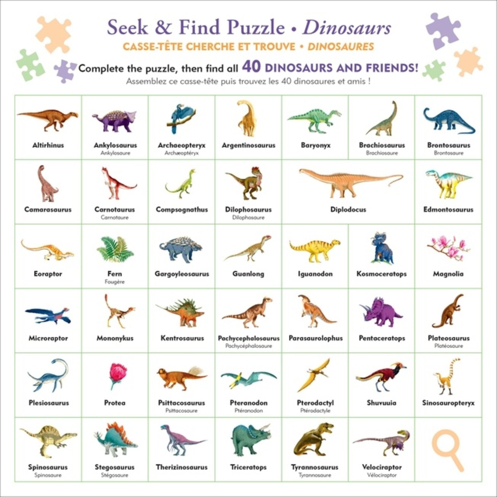 100pc Seek & Find Dinosaur Puzzle