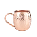 16oz Solid Copper Moscow Mule Mug - Barrel Hammered