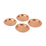Hammered Solid Copper Coasters - Set of 4