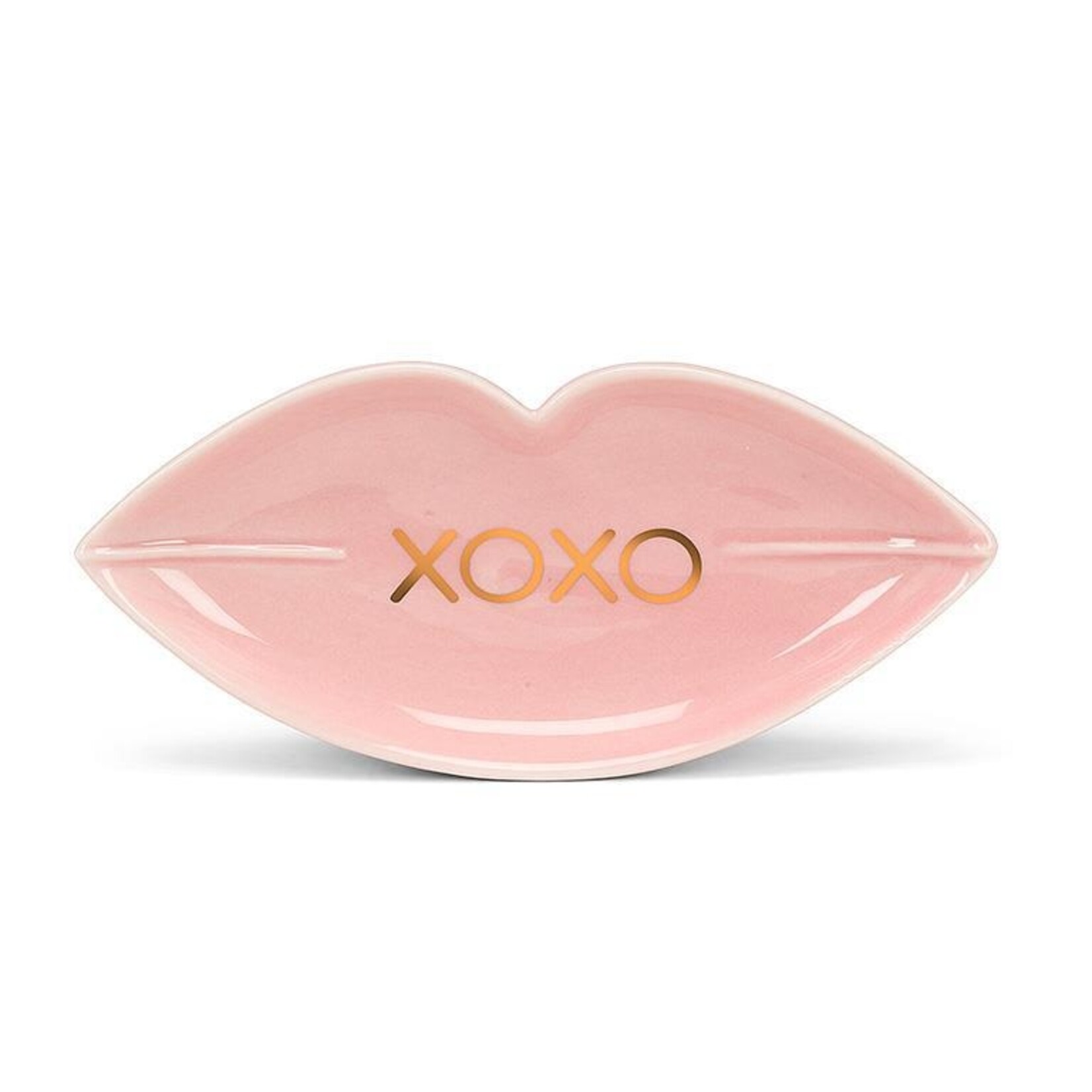 Pink & Gold Lip Shape XOXO Dish