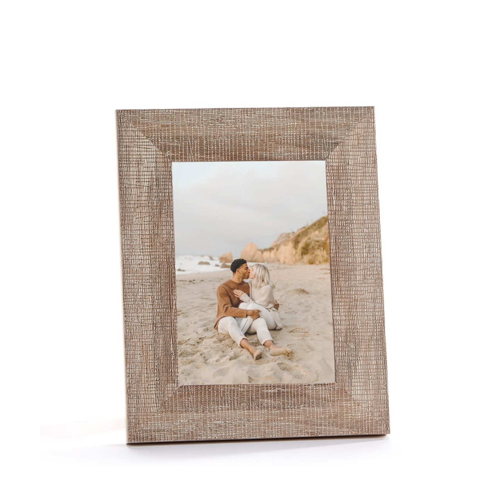 Frame 5x7 Brown & Silver Textured