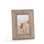 Frame 4x6 Brown & Silver Textured