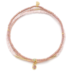 Blush & Gold Miyuki Bracelet Trio