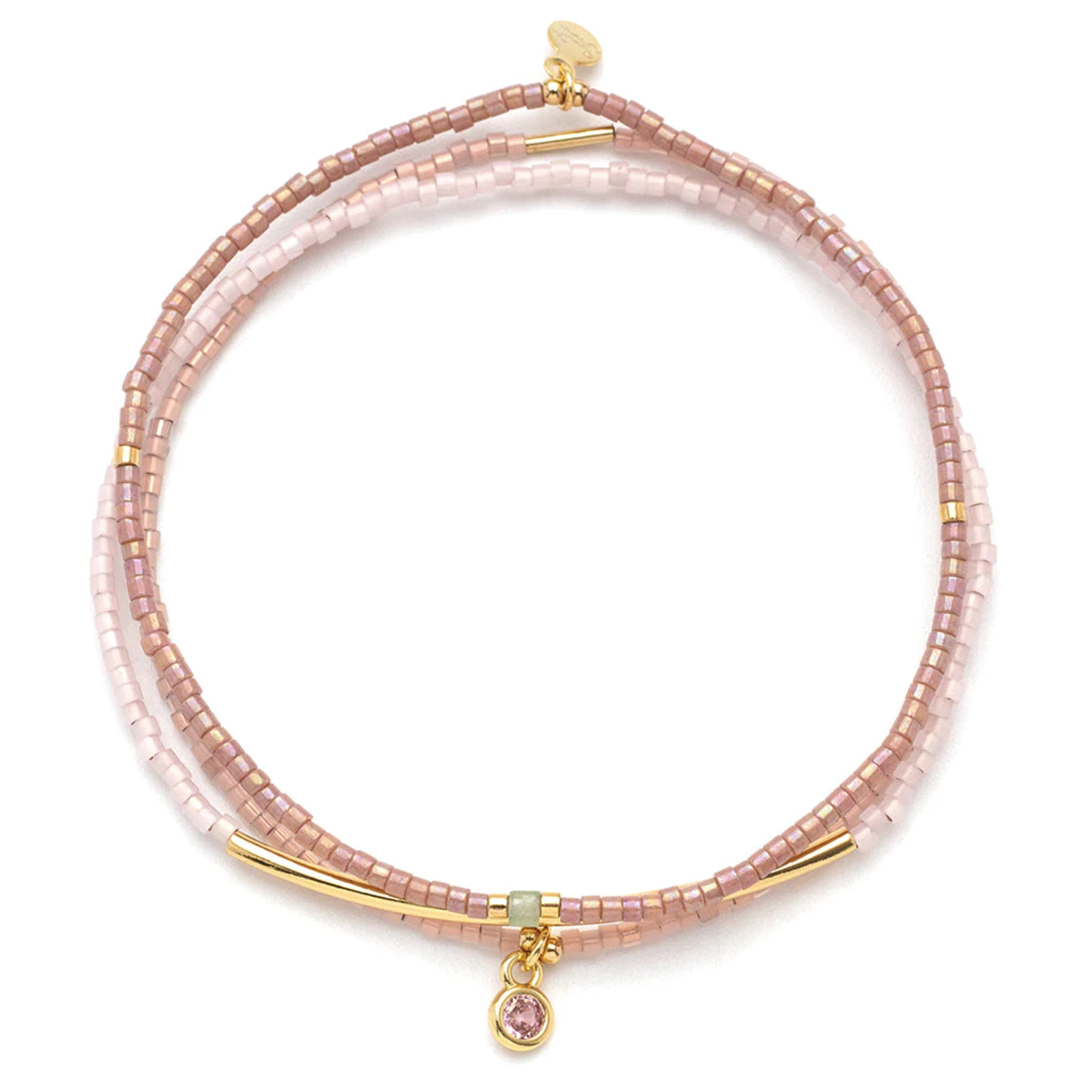 Blush & Gold Miyuki Bracelet Trio