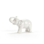 White Ceramic Elephant Figurine