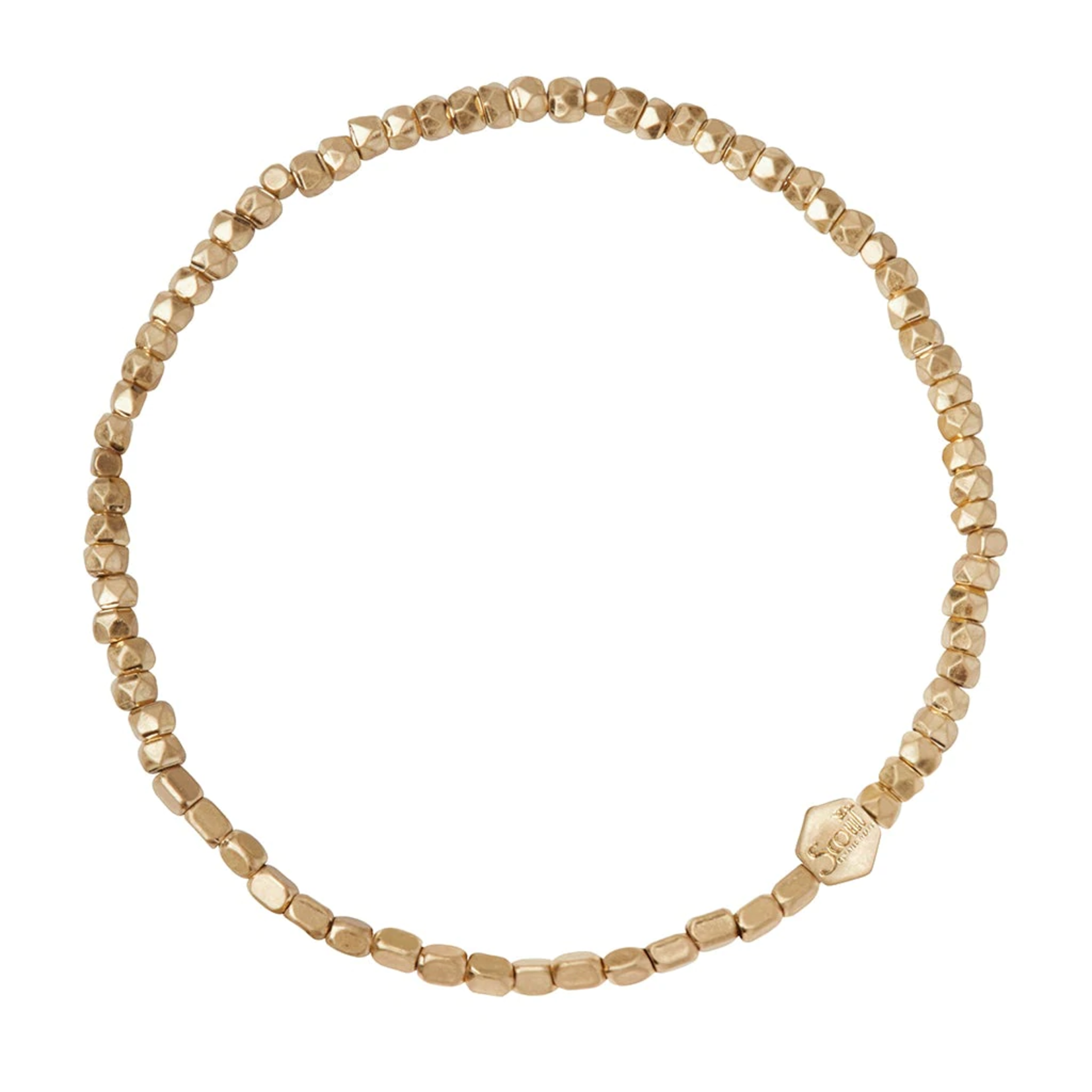 Mini Gold Brass Bead Bracelet