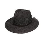 Knit Brim Charcoal Safari Hat - Josie