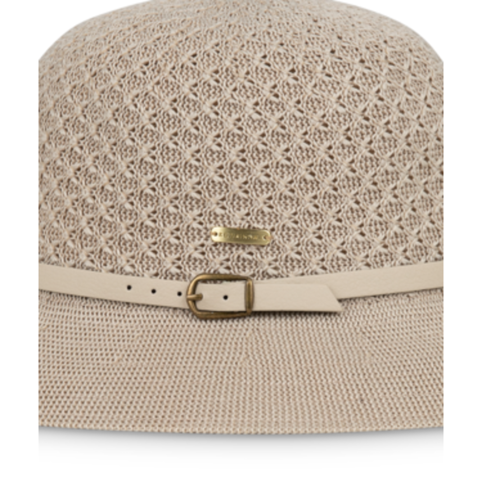 Women's Short Brim Taupe Bucket Hat - Cassie