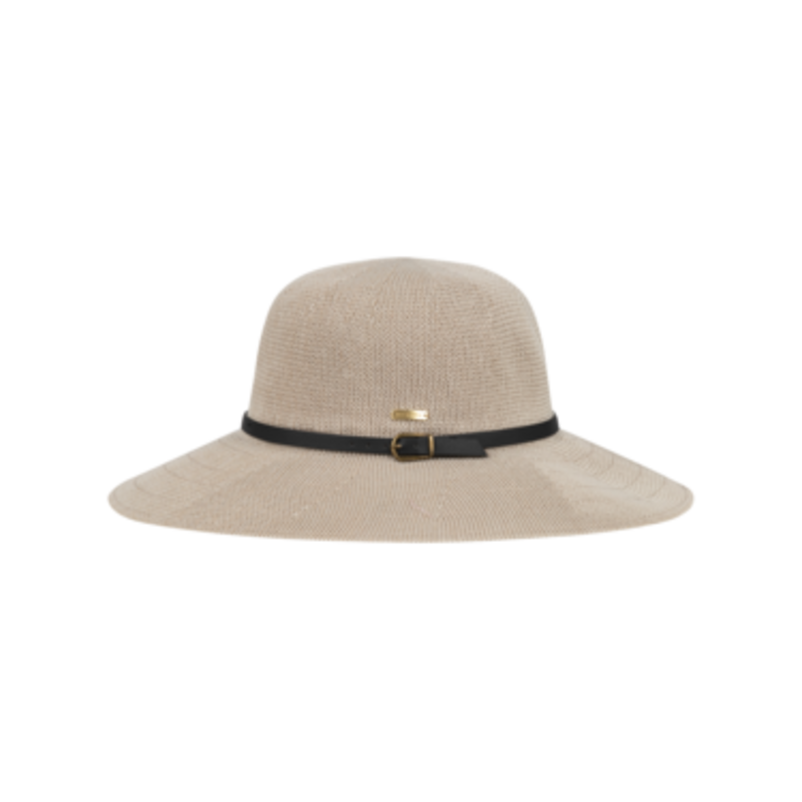 Wide Brim Taupe Hat - Leslie